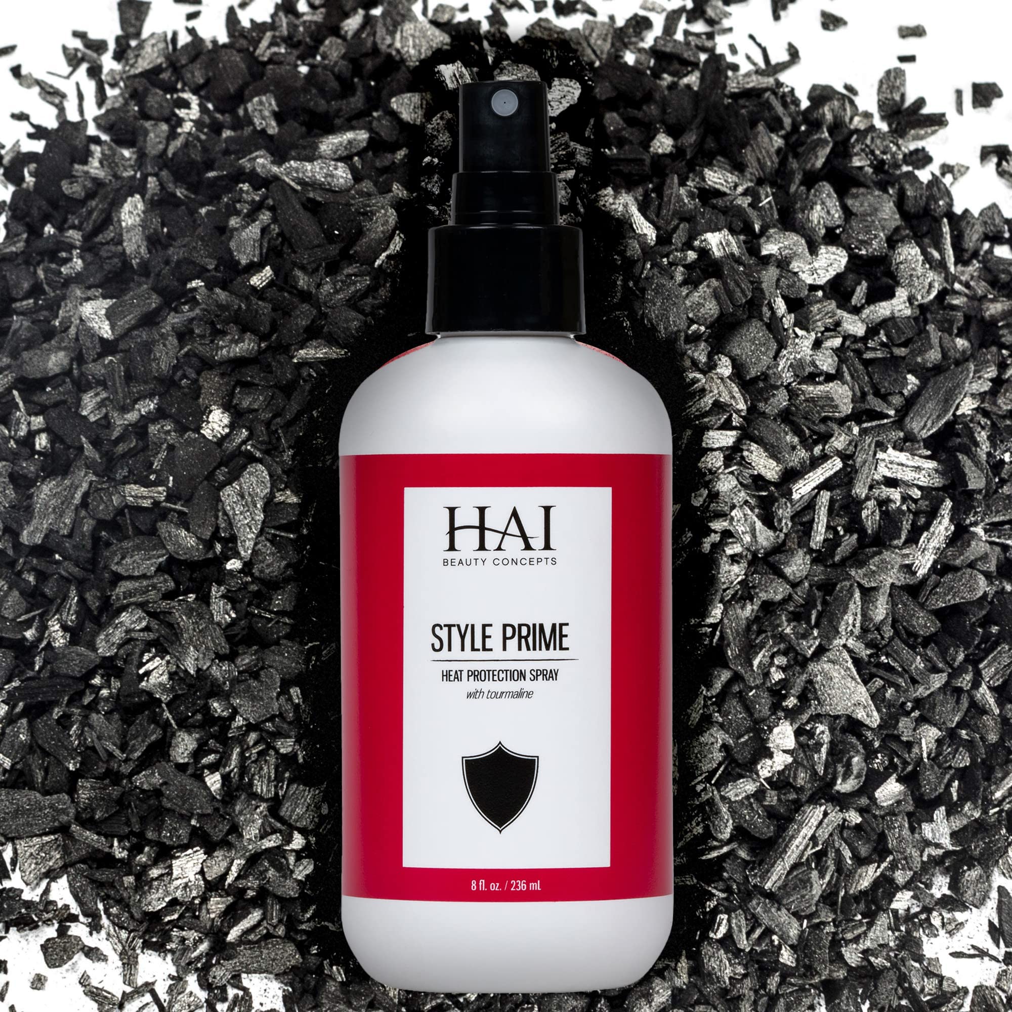 STYLE PRIME by HAI - Professional Heat Protectant Spray with Tourmaline for Hair Styling & Damage Prevention - Perfect for Blowouts, Flat Ironing & Curling