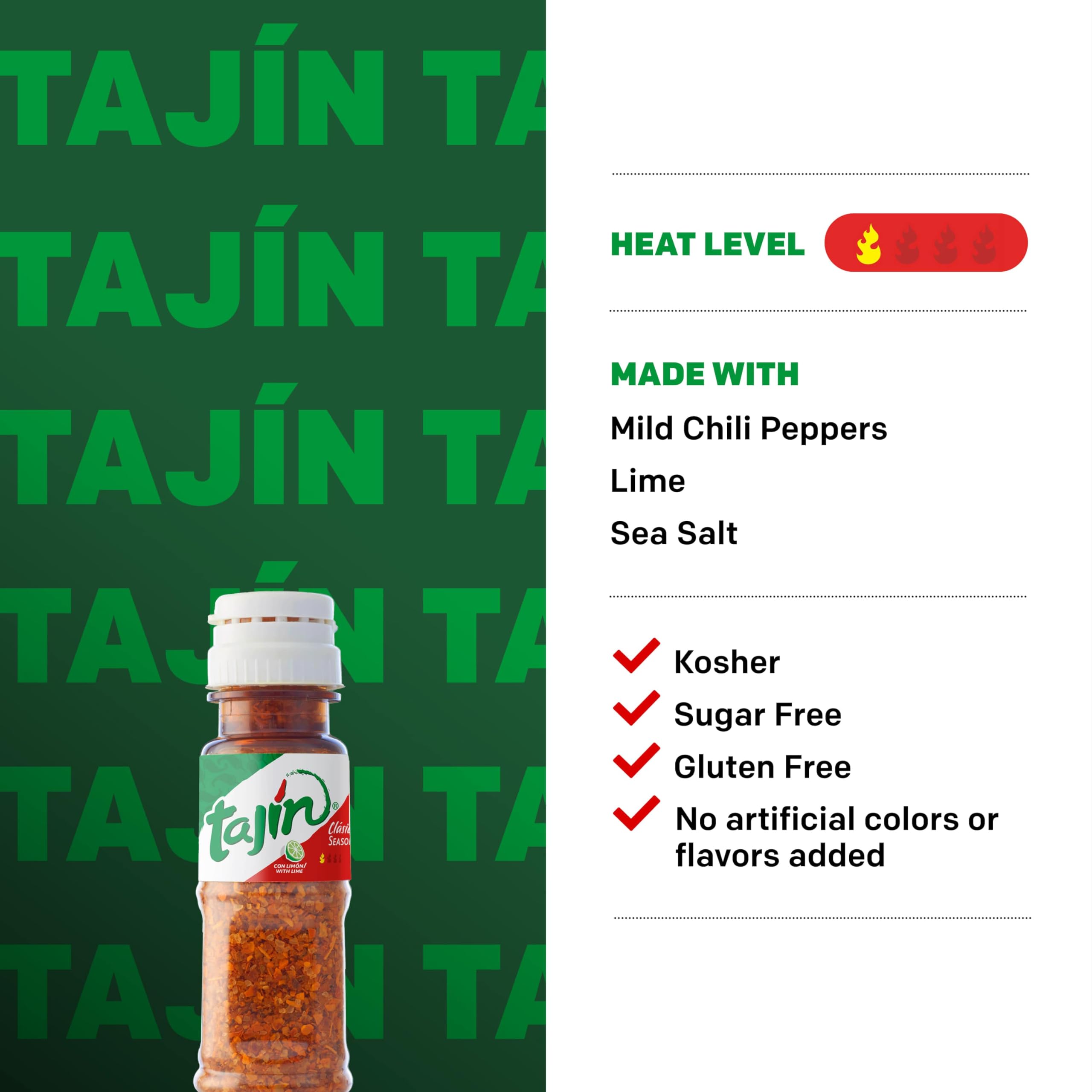 Tajín Clásico Chile Lime Seasoning 0.35oz Mini Bottles - Pack of 6 (40 Bottles Total) | Perfect for Snacks, Fruits & Cocktails | Mexican Spice Blend for Home & Restaurant Use