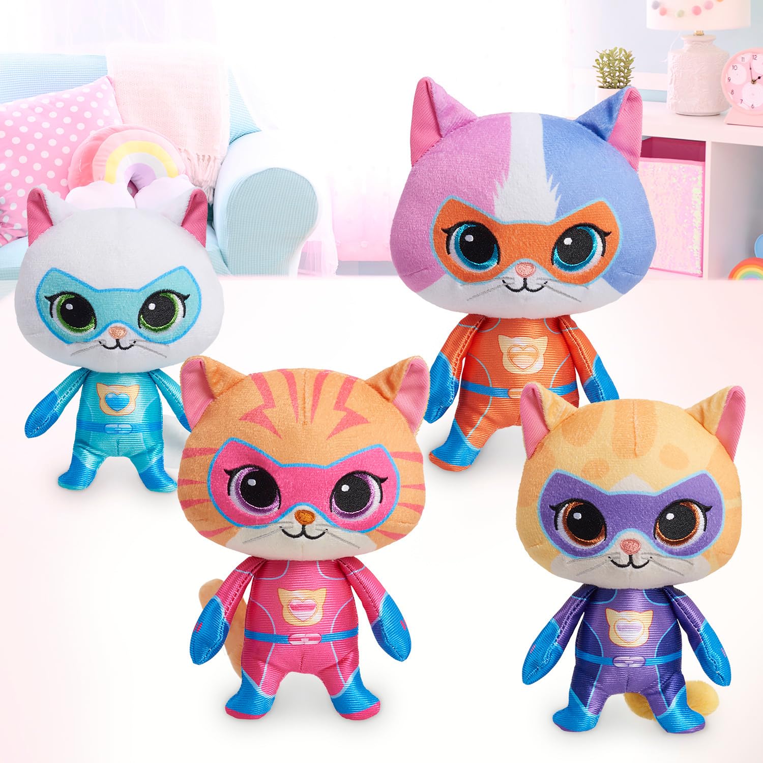Just Play Disney Junior SuperKitties 6.5-inch Plush Stuffed Animal Toy - Bitsy the Kitten, Soft Cuddly Toy for Kids Ages 2 and Up | Perfect Gift for Birthday, Christmas & Pretend Play