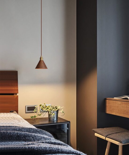 Scandinavian Wooden Pendant Light - Handcrafted Osmunde Lamp Shade with Natural Wood Texture - Perfect for Living Room, Bedroom, or Dining Room Lighting