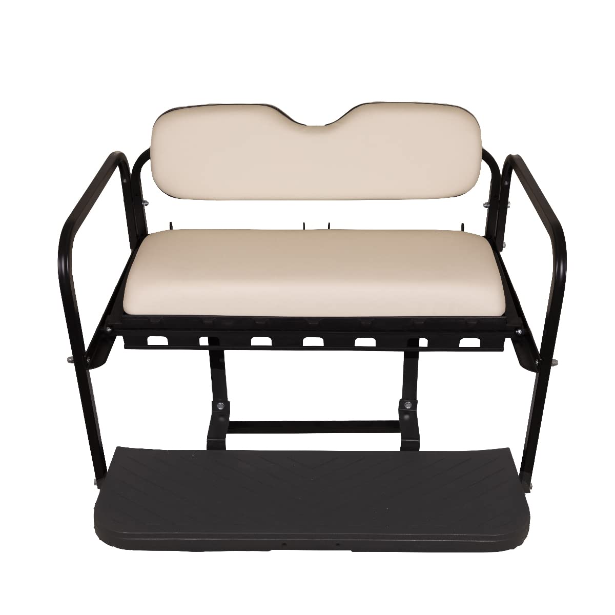 GTW MACH3 Club Car DS Golf Cart Rear Seat Kit - Heavy Duty Steel Frame | Fits 1982-2000 Models | White | Perfect for Golf Courses, Resorts & Personal Use