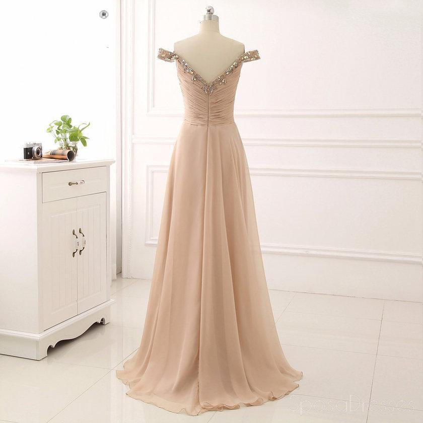 Elegant Off Shoulder Beaded Long Prom Dress for Women - Custom Evening Gown for Formal Events, Weddings & Special Occasions - Style 17426