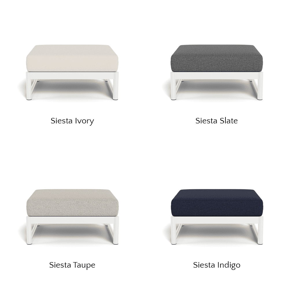 Breeze XL Outdoor Ottoman - Waterproof Patio Furniture, Durable & Weather-Resistant - Perfect for Poolside, Garden, Deck, and Backyard Relaxation