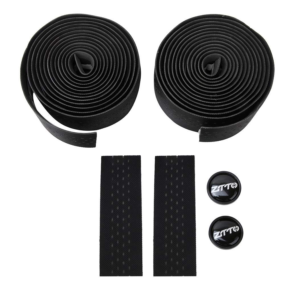 Keenso Bike Handlebar Tapes - 2Pcs Anti-Skid PU Road Bike Handlebar Grips, Soft & Breathable Mountain Bicycle Handlebar Wraps for Road Bikes, Mountain Bikes, Folding Bikes & Triathlon Bicycles - Perfect for Cycling, Commuting & Outdoor Sports
