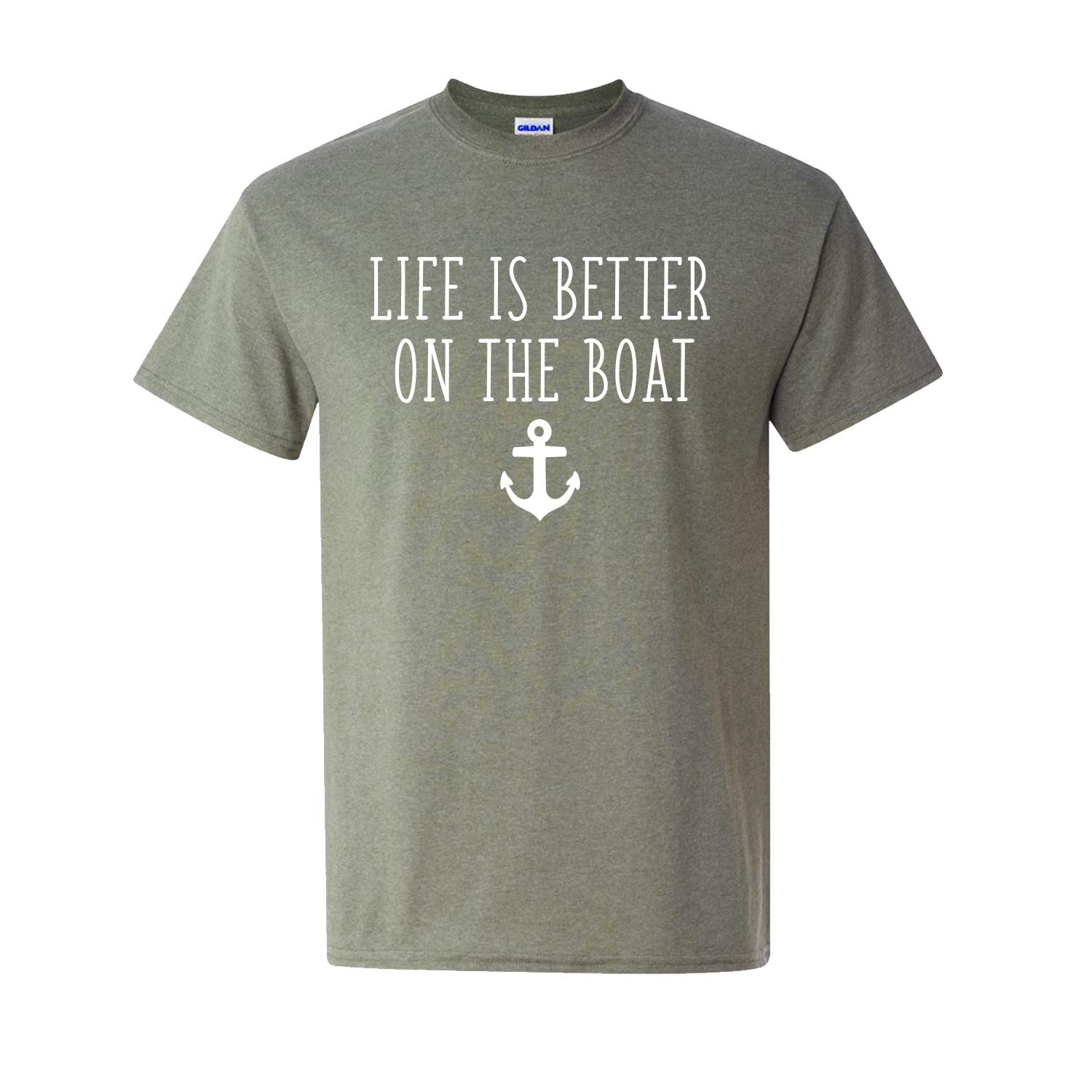 Life is Better On A Boat Printed Unisex Short Sleeve T-Shirt for Men & Women - Perfect for Boating, Beach Outings & Summer Casual Wear
