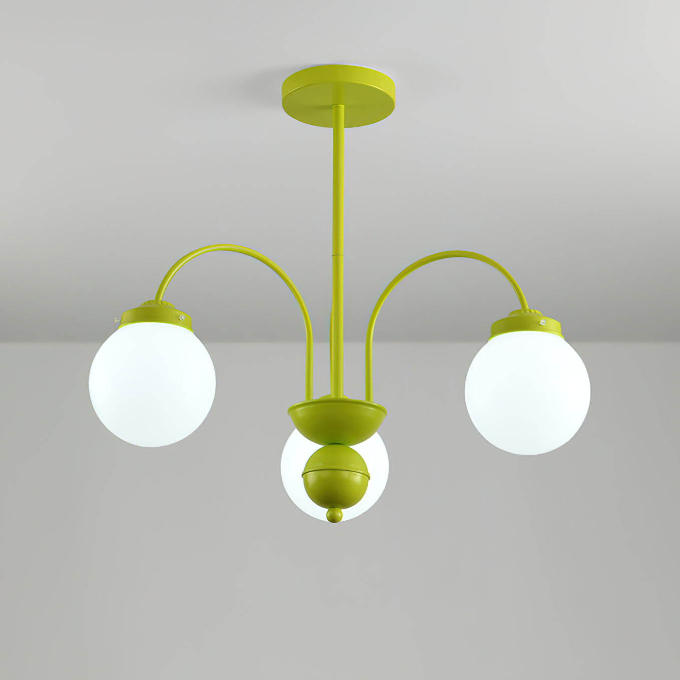 Elegant Cream Glass Ball Chandelier - Modern Crystal Ceiling Light Fixture for Dining Room, Bedroom & Living Room Decor
