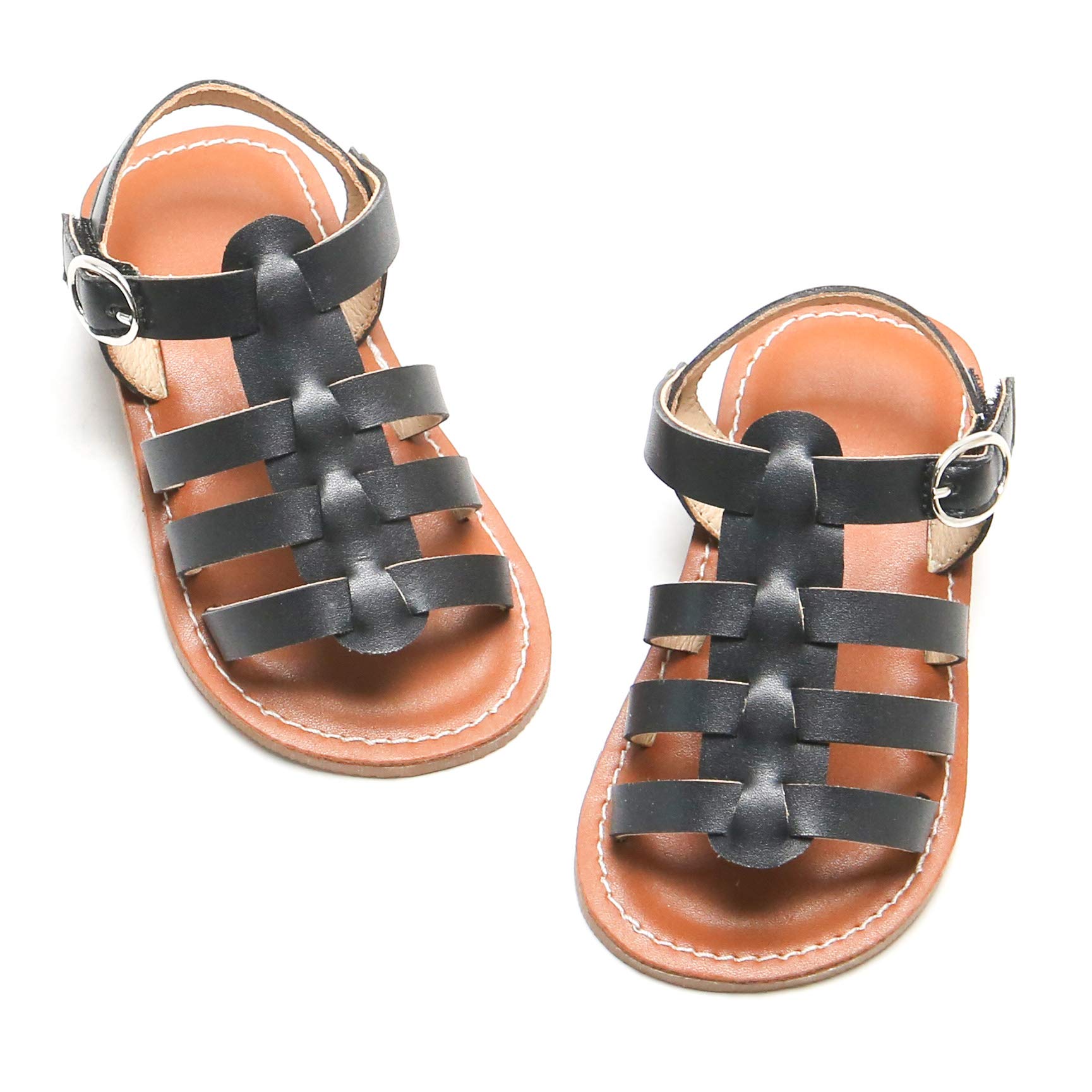 Otter MOMO Girls Sandals - Open Toe Princess Flat Sandals with Ruffle Design for Summer | Comfortable Casual Shoes for Beach, Park & Outdoor Play