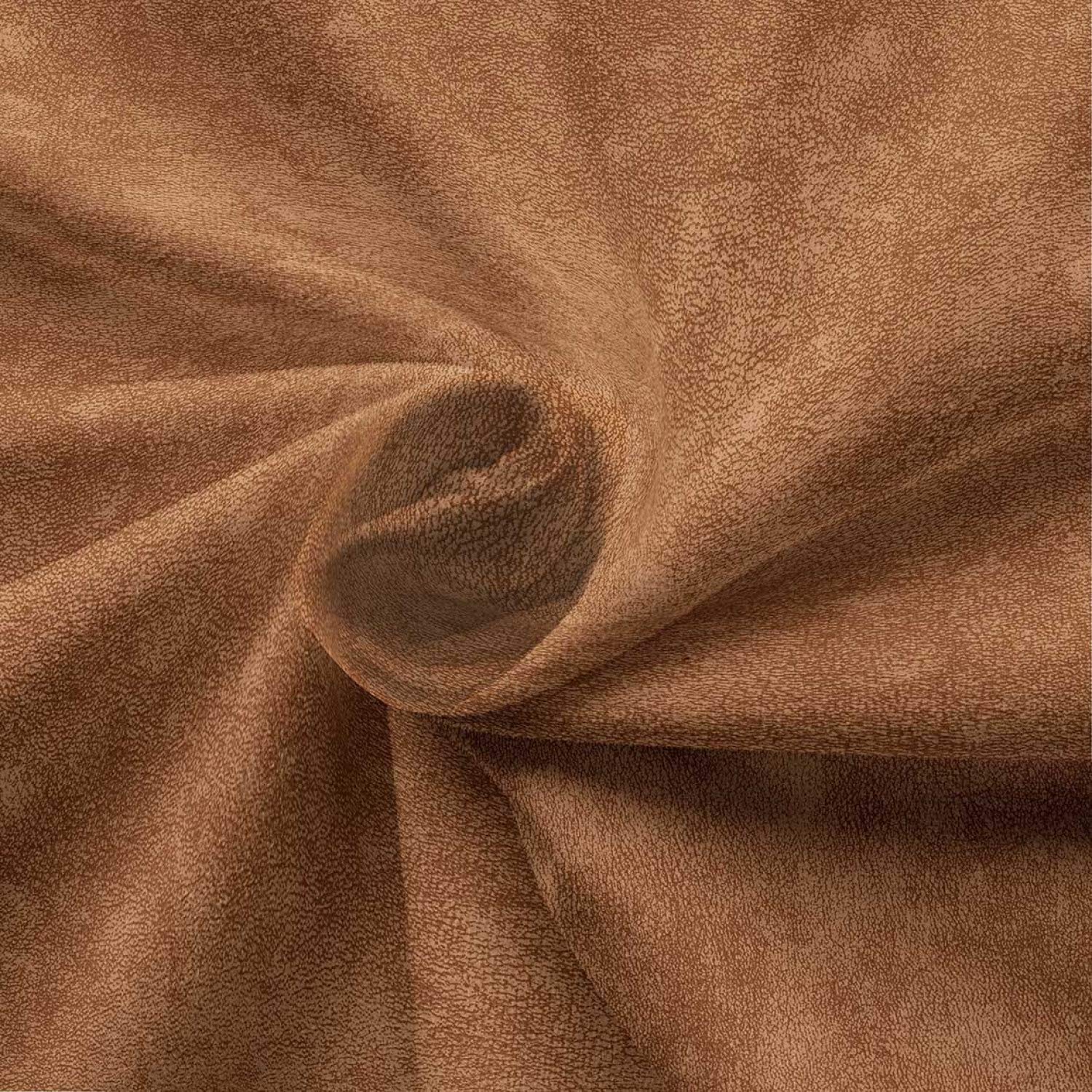 Ambesonne Faux Suede Fabric by The Yard - Digitally Printed Grunge Texture | Durable & Washable DIY Upholstery Material | 1 Yard Pale Coffee | Perfect for Home Decor, Furniture Covering & Outdoor Projects