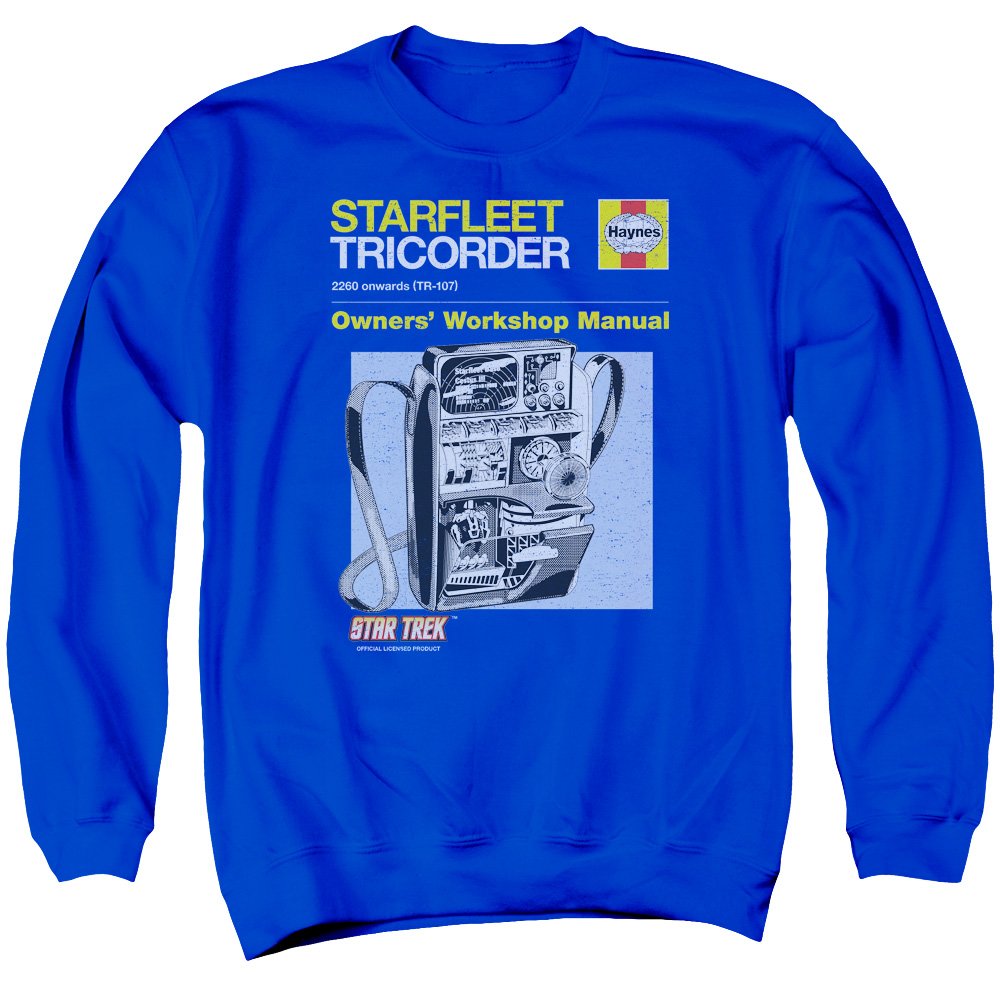 Star Trek Tricorder Manual Unisex Crewneck Sweatshirt for Men & Women | Sci-Fi Cosplay, Gift for Trekkies, Casual Geek Fashion