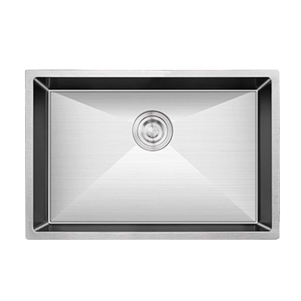 Premium 304 Stainless Steel Kitchen Sink - Single Bowl Undermount Basin for Countertop, Built-in Hand Wash Sink, Large 55x40x22cm Silver Sink for Modern Homes - Perfect for Cooking, Dishwashing & Food Prep