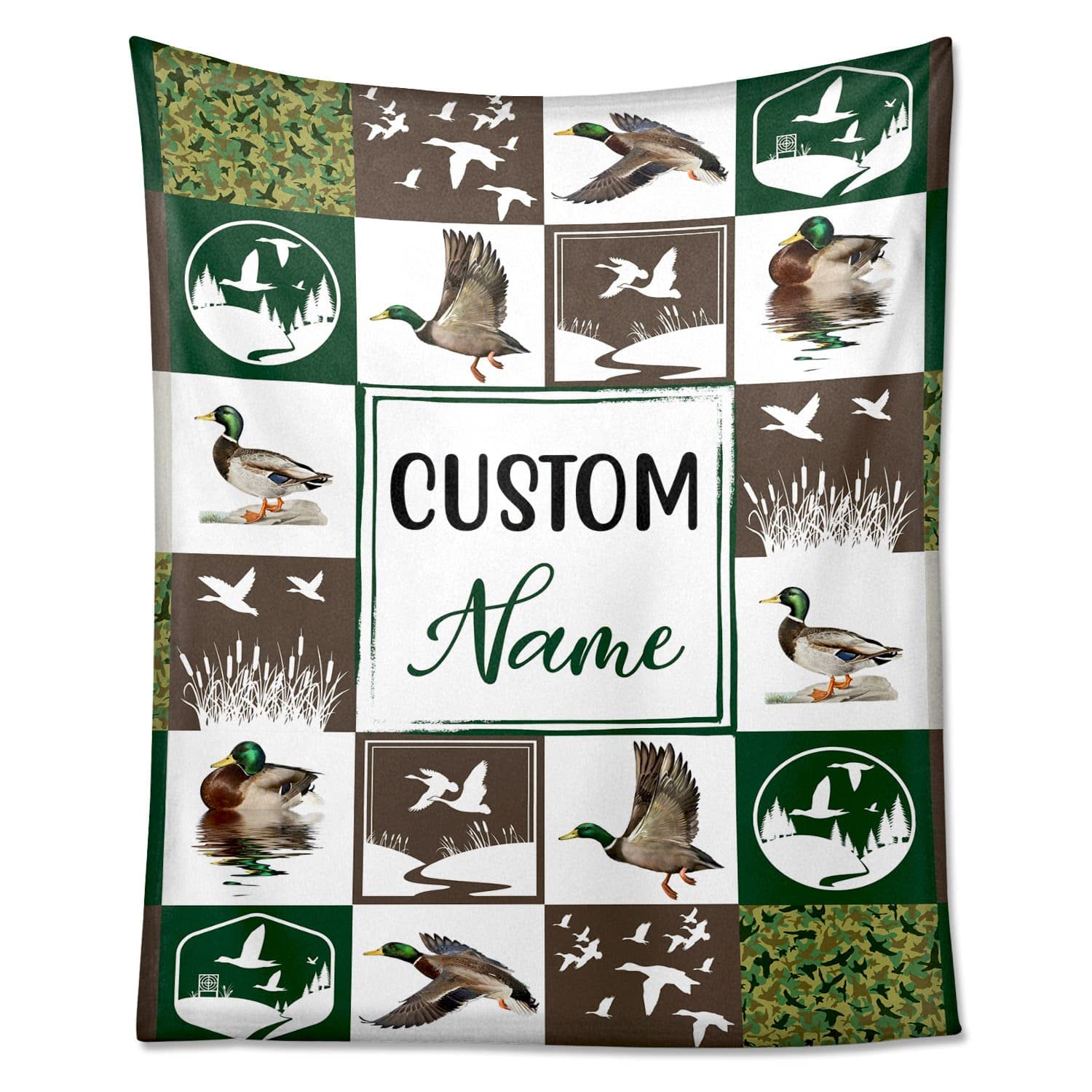 **Personalized Mallard Duck Baby Blanket - Custom Name Duck Blanket for Kids & Adults - Super Soft Plush Throw Blanket (60x80 inches) - Perfect for Nursery, Gifts & Cozy Family Moments**