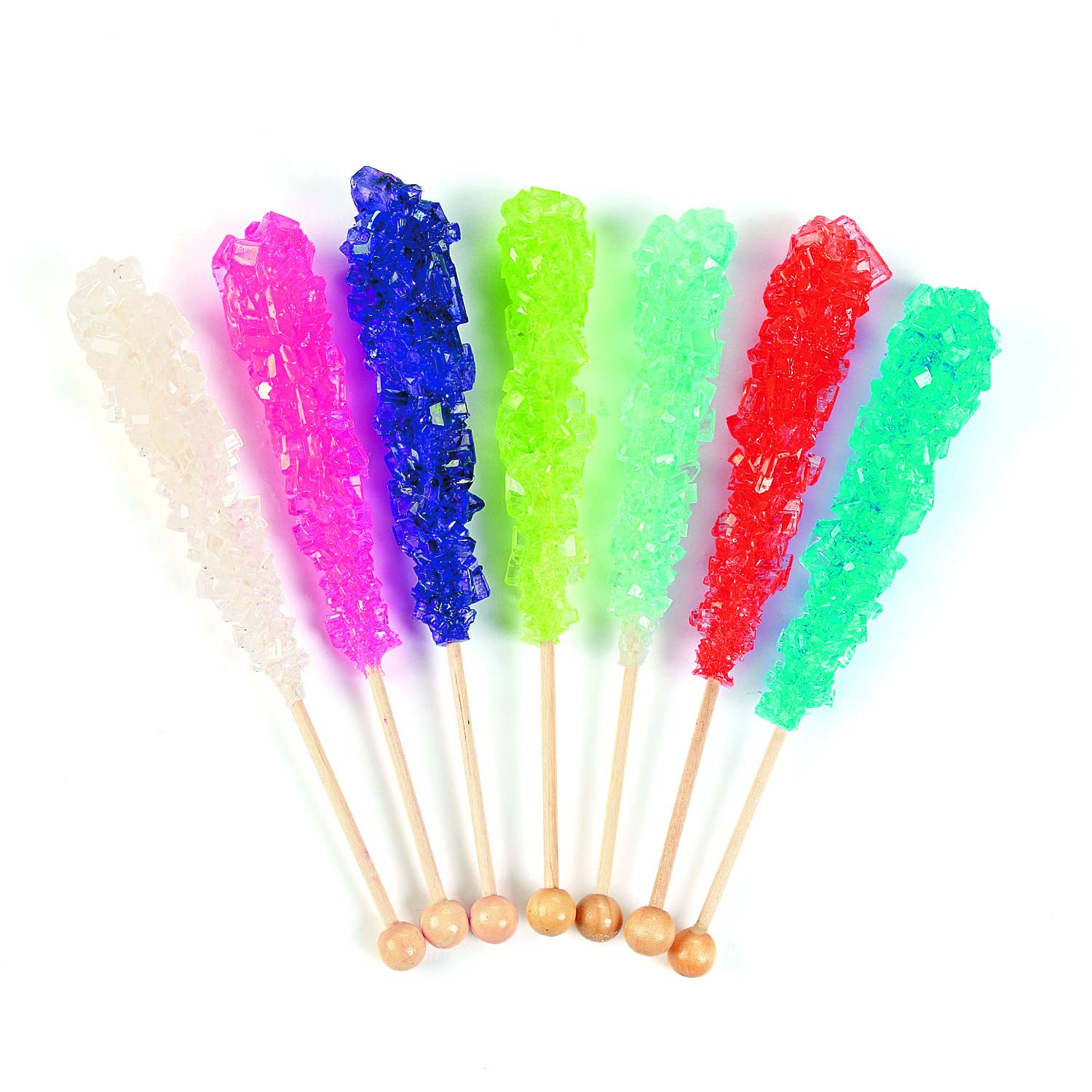 24-Piece Individually Wrapped Rock Candy Pop Sticks - Assorted Original Flavors Nostalgic Lollipops | Perfect for Party Favors, Candy Buffets & Sweet Treats