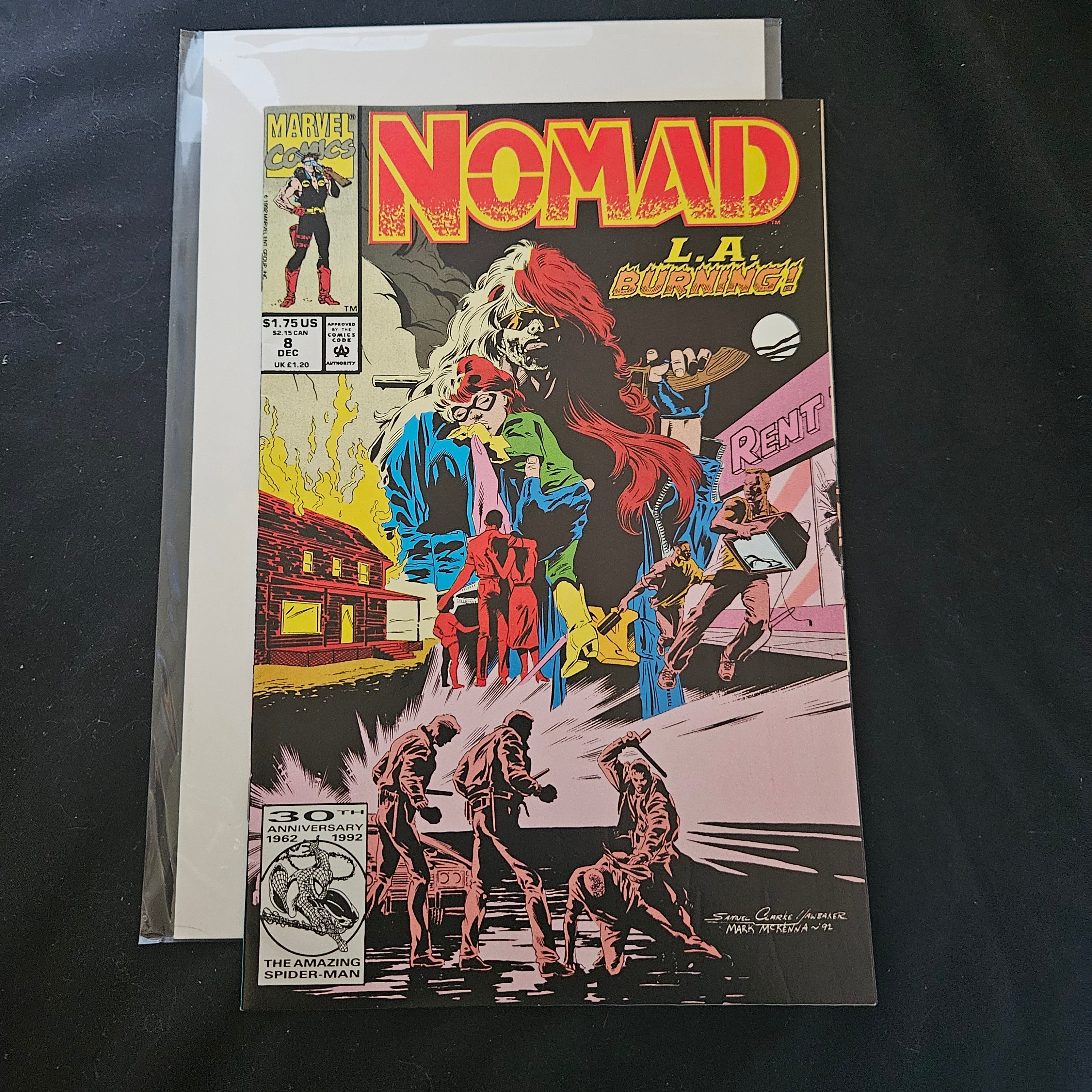 Nomad (Volume II) #8: L.A. is Burning - Marvel Comics 1991 Vintage Collectible - Perfect for Comic Book Enthusiasts & Marvel Fans