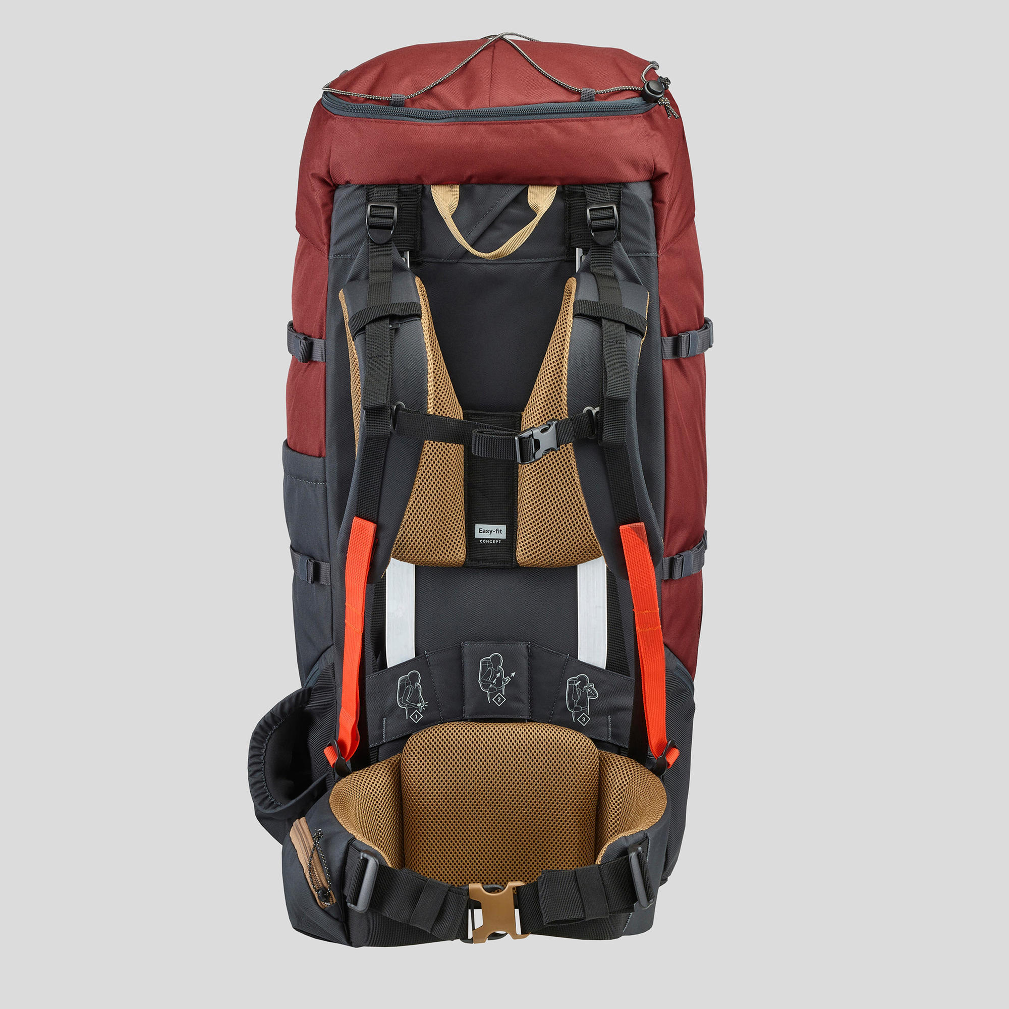 Simond Men's MT100 Easyfit 70L Backpacking Pack - Lightweight Hiking Backpack for Outdoor Adventures, Camping & Travel