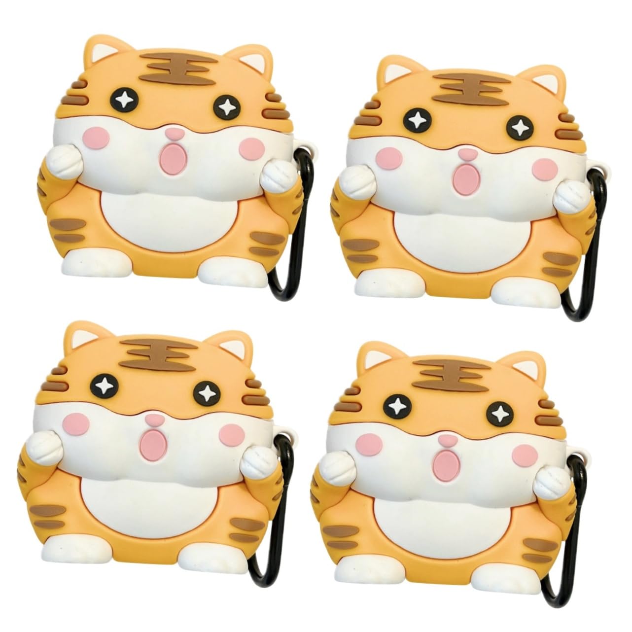 Artibetter 4-Piece Cartoon Headphone Case Set - Cute Earbud Storage Pouch for AirPods, Wireless Earbuds & Headphones - Perfect for Travel, School & Office Organization