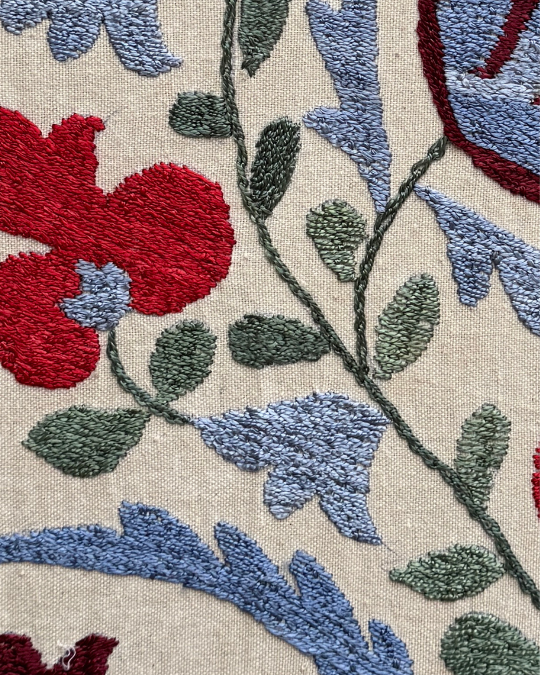 Handmade Suzani Embroidered Wall Hanging Tapestry - Boho Chic Home Decor for Living Room, Bedroom & Dorm - Traditional Uzbek Textile Art (No.6) | Perfect for Bohemian, Eclectic & Global Inspired Interiors