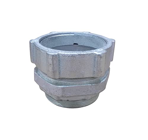 COREX 3-1/2 Inch Threadless Insulated Malleable Iron Compression Connector for Rigid & IMC Conduit - Electrical Wiring, Industrial Installations, Outdoor & Underground Use