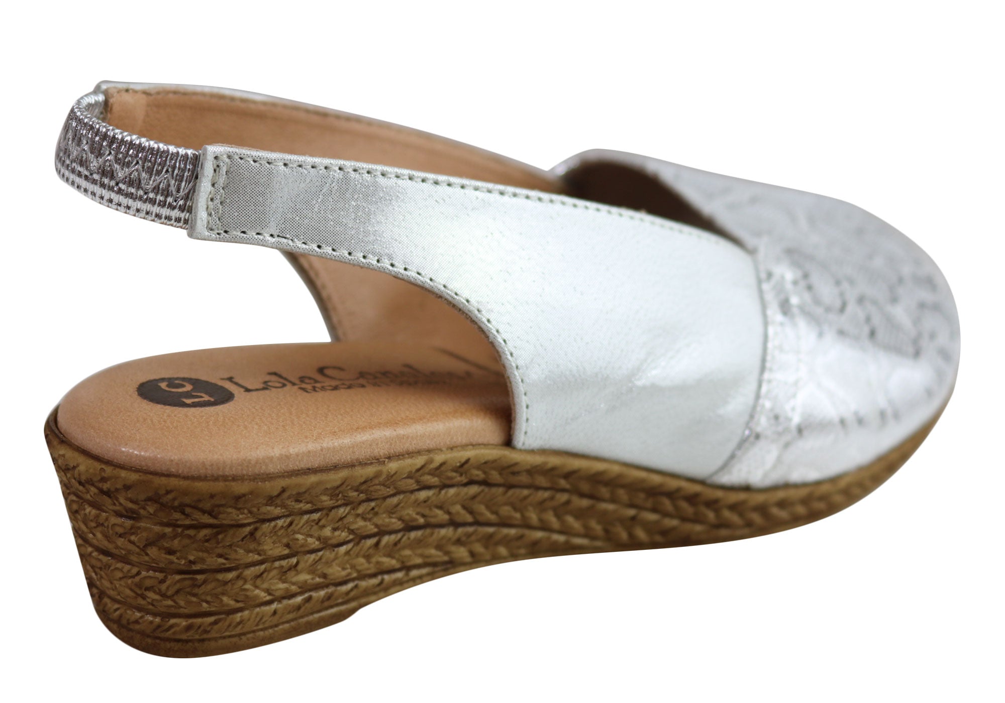 Lola Canales Glee Women's Comfort Leather Wedge Sandals - Handmade in Spain - Perfect for Summer Outings & Beach Vacations