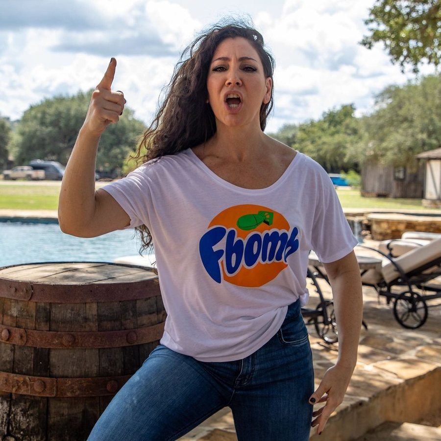 Women's F Bomb Slouchy T-Shirt - Soft Relaxed Fit Casual Tee in White | Perfect for Everyday Wear, Weekend Outfits & Lounge Comfort