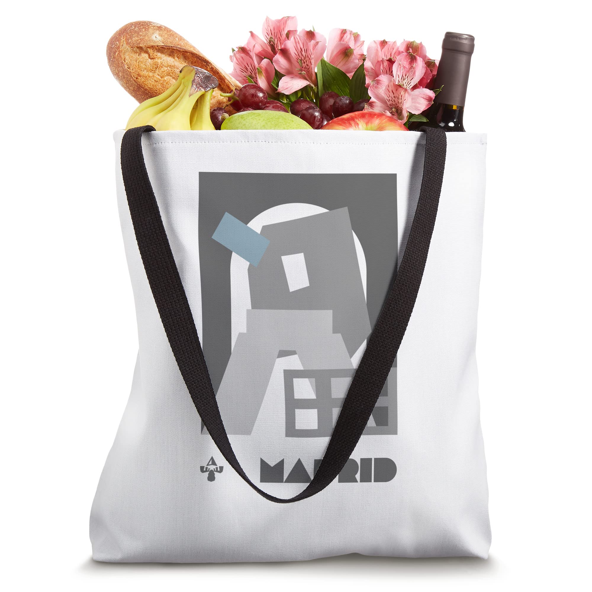 Stylish Madrid Spain Tote Bag - Durable Canvas Shopping Bag with Long Handles for Women, Travel, Beach & Daily Use