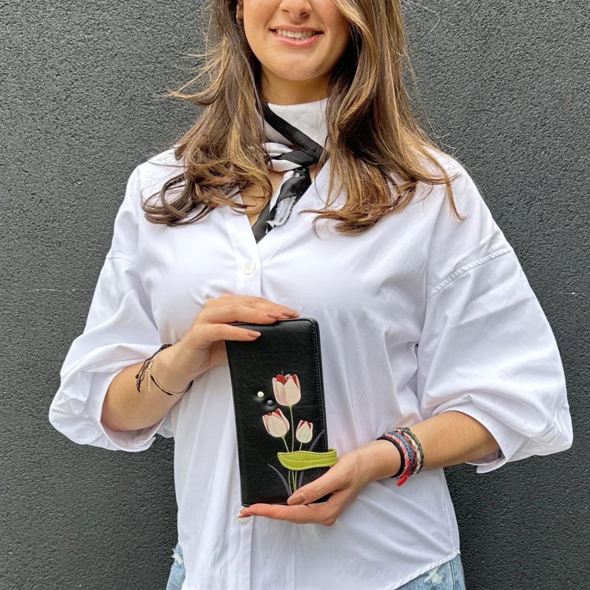 Espe Tulip Wallet - Slim RFID Blocking Women's Wallet with Card Slots & Zipper Pocket | Perfect for Travel, Shopping & Everyday Use