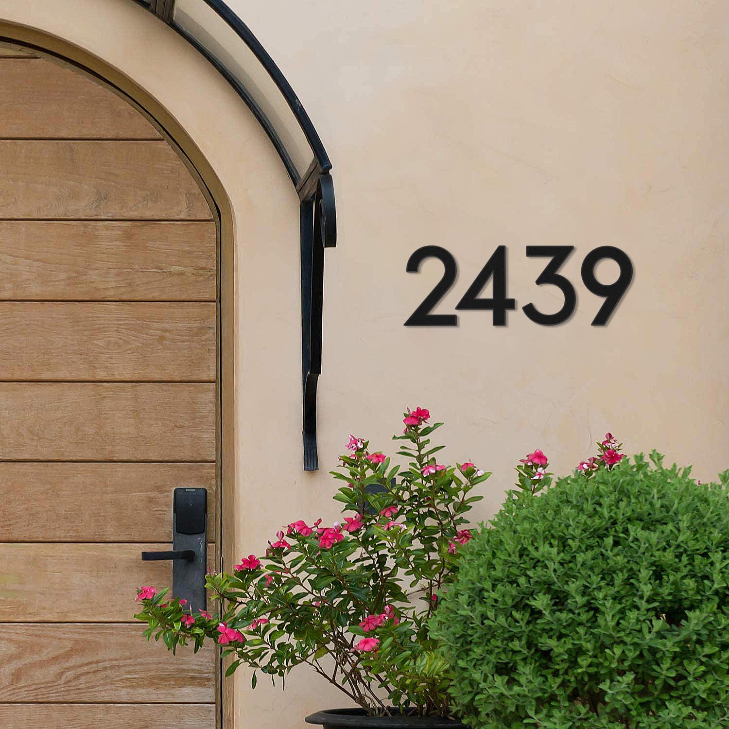 3 Inch Self-Adhesive House Numbers - Modern Address Plaques for Mailbox, Office, Hotel & Farmhouse - Weatherproof Outdoor Numbers with Strong Adhesive Backing - Easy to Install (Set of 2) - Perfect for Home Address Signs, Business Front Door & Property Identification