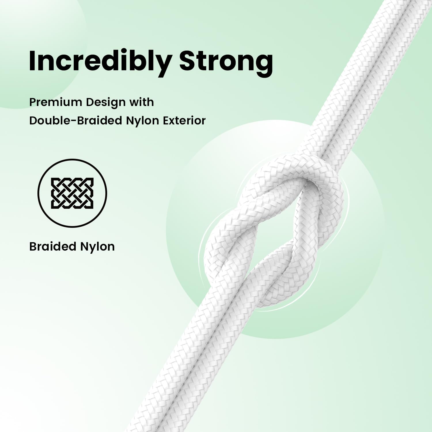 3-Pack 60W Fast Charging USB C to USB C Cable 3Ft - Braided Woven Durable USB-C Cable for iPhone 16/15/14, Samsung Galaxy S24/S23/S22, iPad Pro, MacBook - Car Play & Home Charging (White)