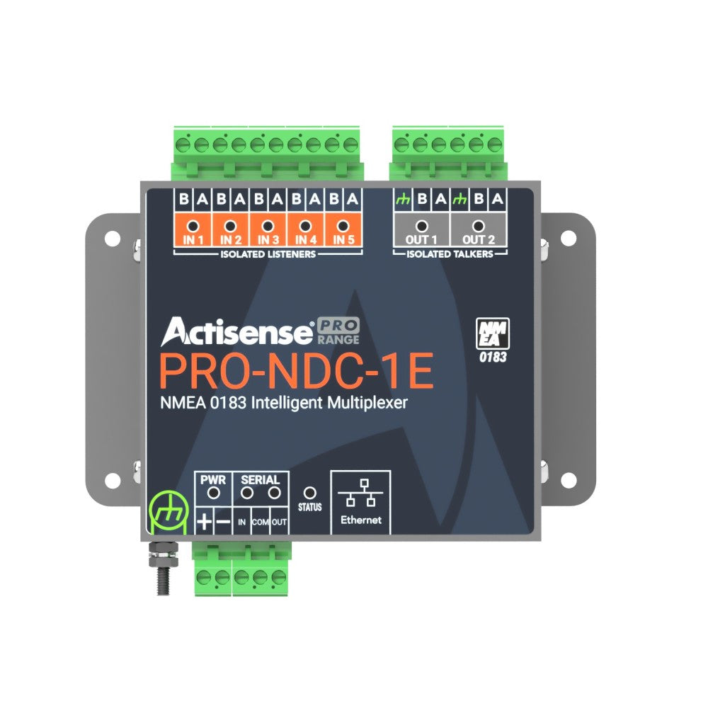 Actisense PRO NDC 1E Smart NMEA 0183 Multiplexer - Marine Boat Navigation Data Combiner for GPS, Sonar & Radar Systems