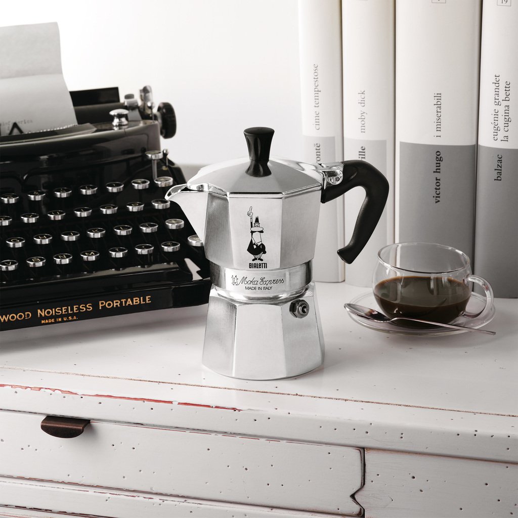 Bialetti Moka Express Stovetop Espresso Maker - 9 Cup (14 Oz/420ml) Aluminum Italian Coffee Pot for Authentic Espresso - Perfect for Home Brewing, Camping & Gifts (Silver)