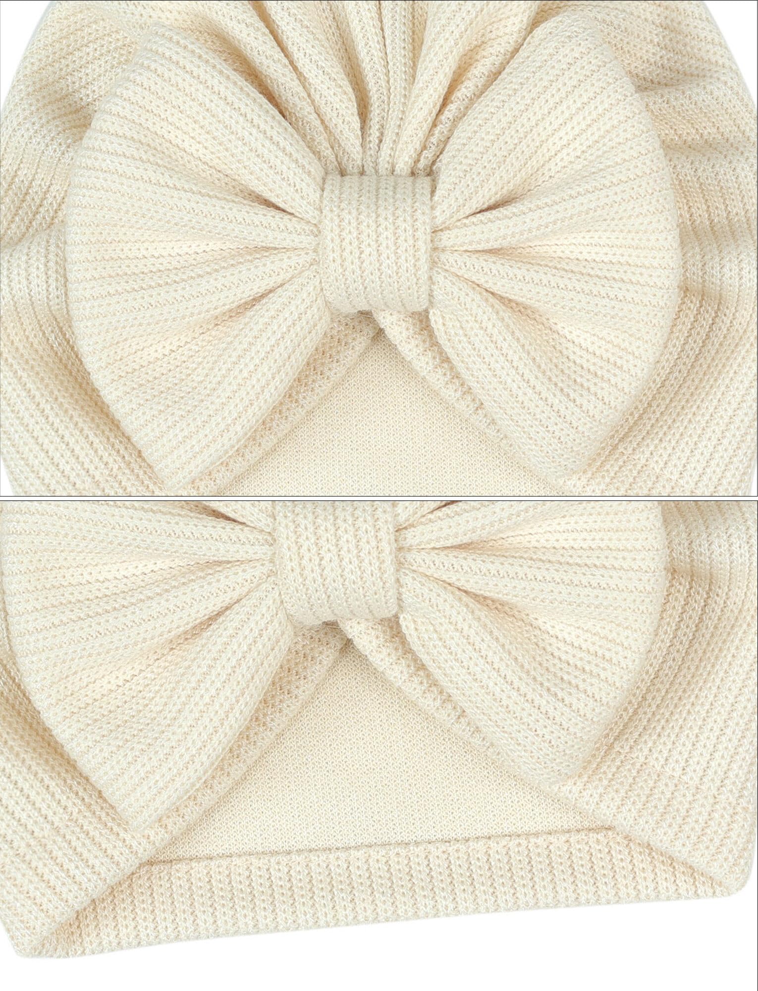 Stretchy Baby Turban Hats for Newborns & Toddlers - Soft Cotton Head Wraps with Bow for Baby Girls & Boys - Perfect for Photography, Birthday Parties & Everyday Wear