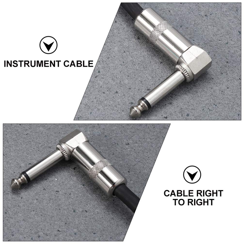 4-Pack High-Quality Guitar Patch Cables - Noise Reduction Instrument Cables for Electric Guitar, Bass, Keyboard & Amp - Durable & Reliable for Live Performances & Studio Recording