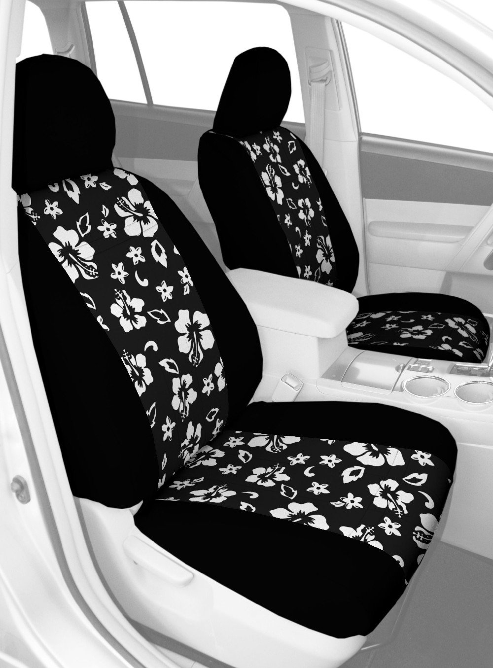 **Premium NeoSupreme Seat Covers for 2002-2004 Jeep Liberty - Front Bucket Seats, Hawaii Black with Black Trim | Durable & Stylish Car Interior Upgrade for Off-Road & Daily Driving**