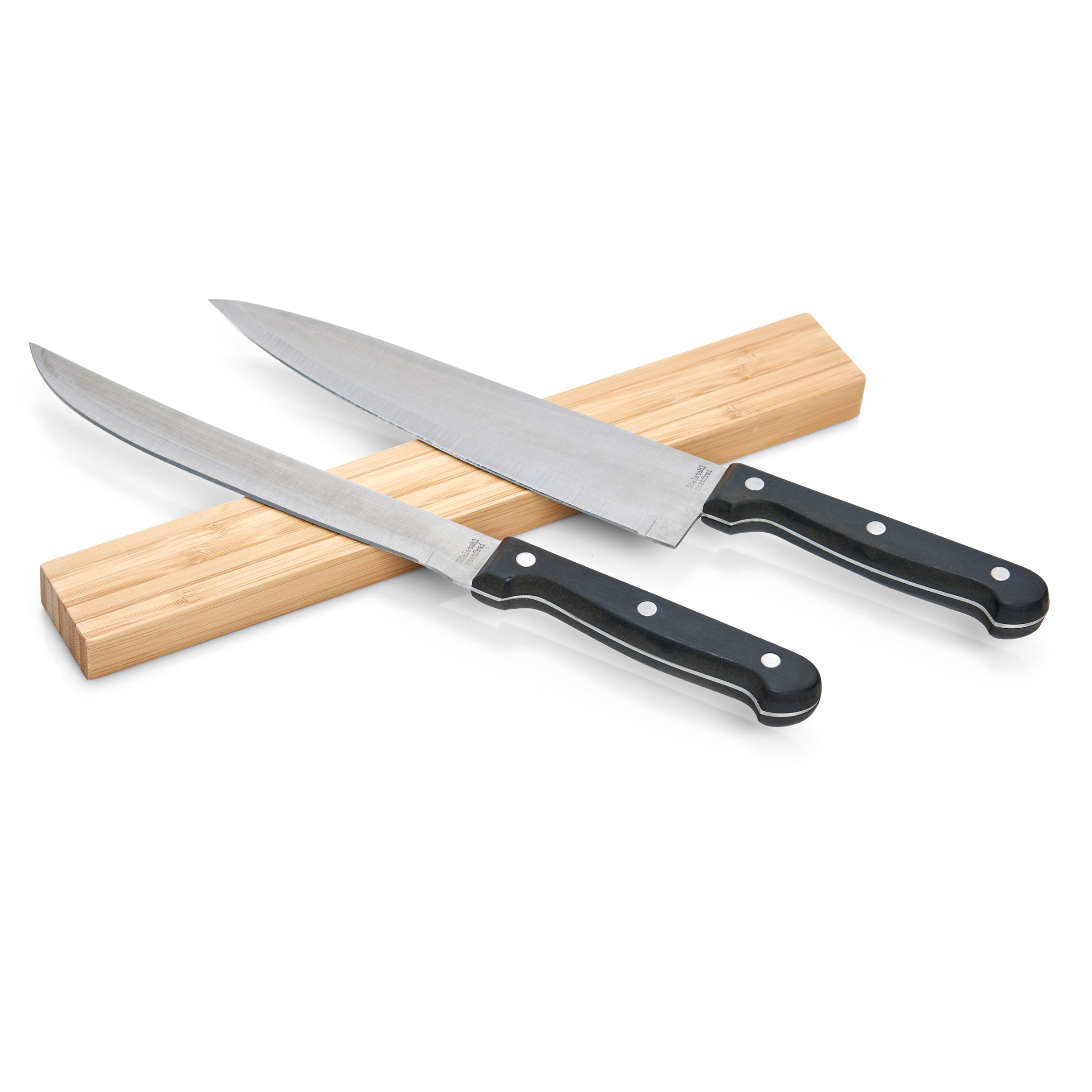 Premium Magnetic Knife Holder - Strong Bamboo Wall Mount for Kitchen Knives & Utensils | Space-Saving Storage Solution for Home & Professional Chefs