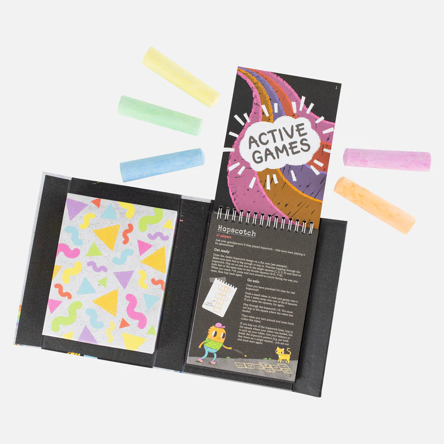 Chalk It Up Outdoor Games Set - Fun Sidewalk Chalk Games for Kids & Family - Perfect for Backyard, Park, and Playground Activities