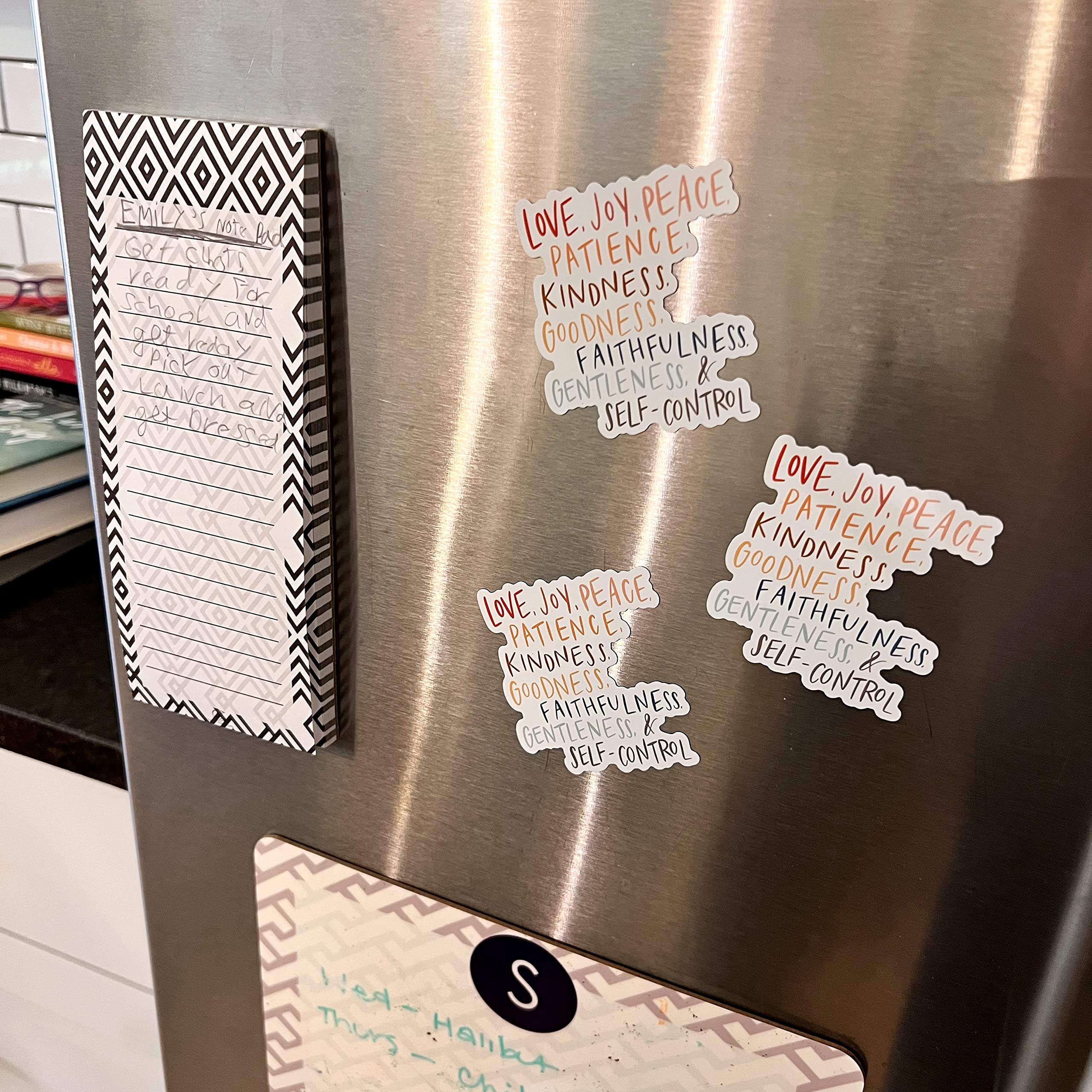 Fruit of the Spirit Refrigerator Magnets - Christian Faith Bible Verse Fridge Magnets for Home, Office & Church Decor | Jesus Inspired Religious Kitchen Accessories