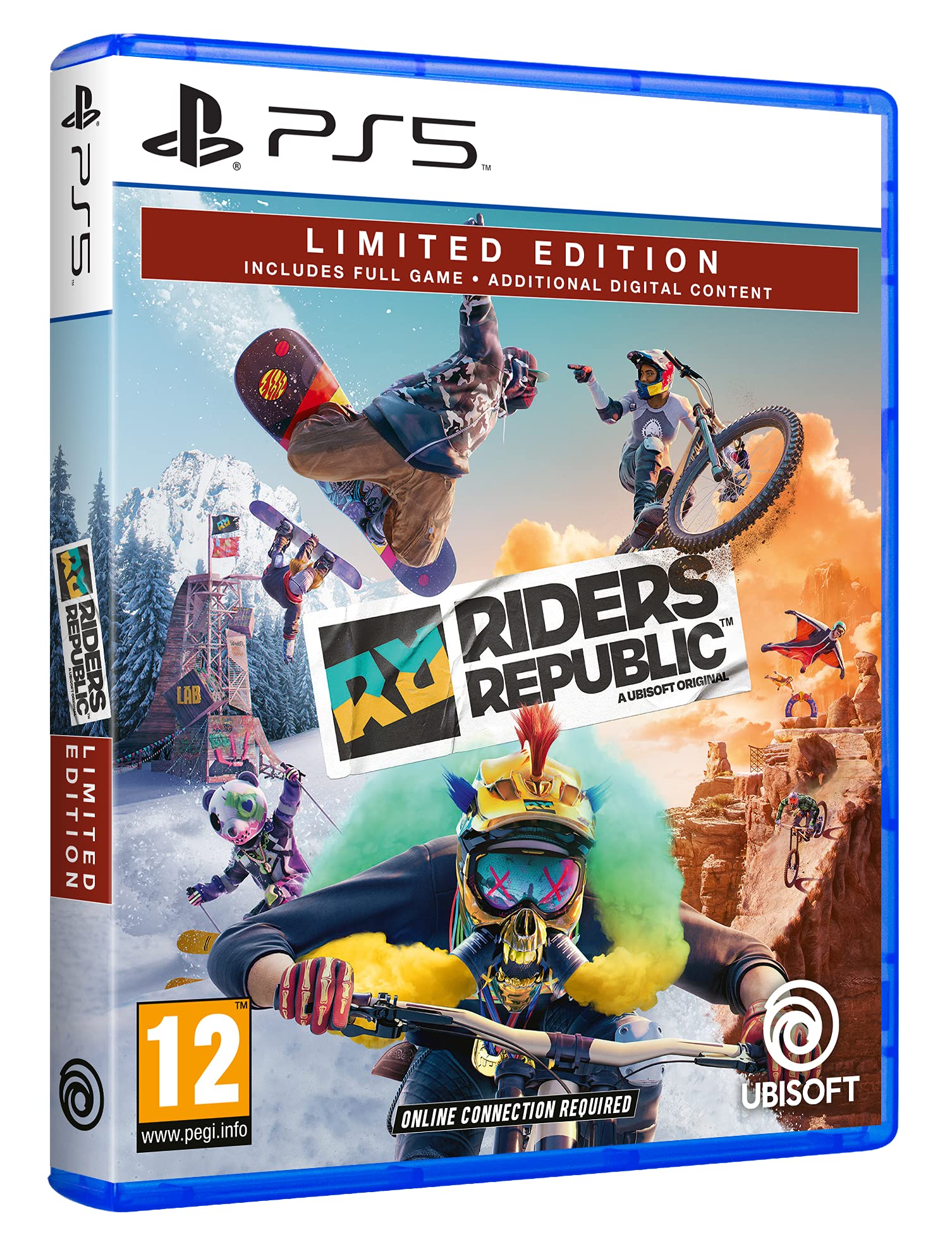 Riders Republic Limited Edition for PS5 - Amazon Exclusive - PlayStation 5 Game - Open World Extreme Sports Adventure for Mountain Biking, Skiing & Wingsuit Flying