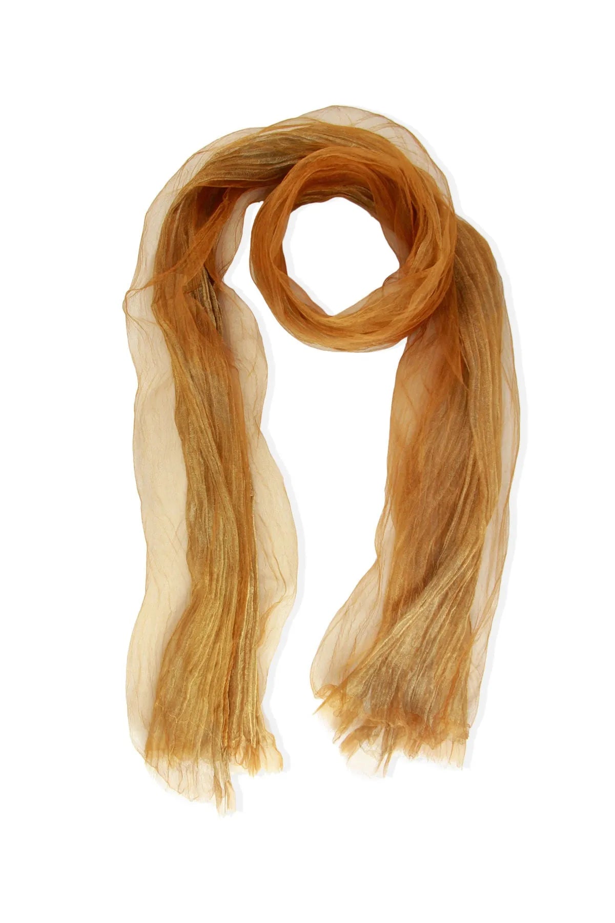 Elegant Silk Sheer Pleated Scarf for Women - Lightweight Fashion Accessory for Office, Party & Travel Outfits