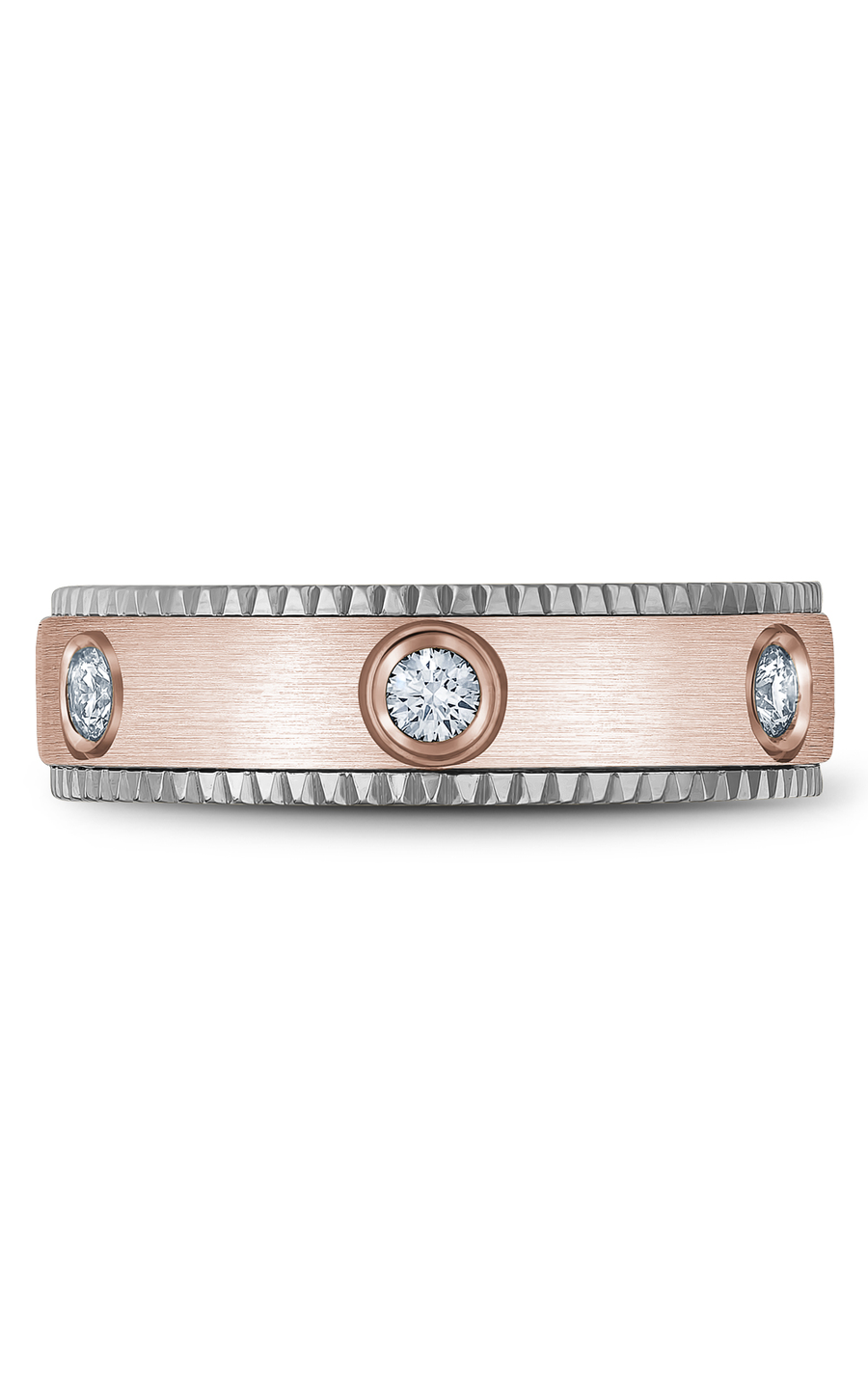 Bleu Royale Men's Wedding Band Ring - 14K White Gold Comfort Fit Diamond Ring for Men - Perfect for Engagement, Wedding, Anniversary & Special Occasions