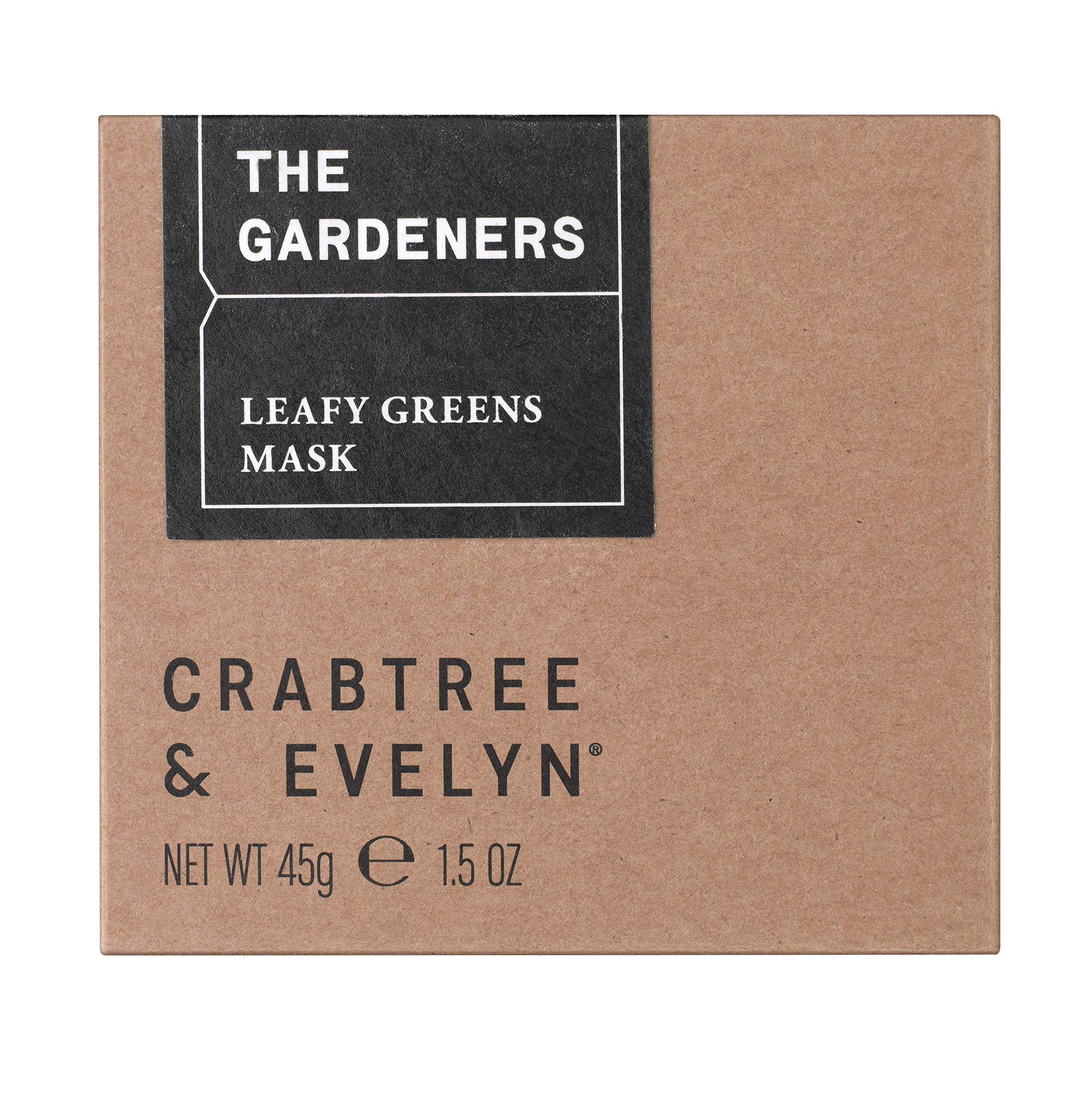 Crabtree & Evelyn The Gardeners Leafy Greens Mask - 45g | Hydrating & Detoxifying Face Mask for Glowing Skin | Perfect for Spa Nights & Self-Care Routines