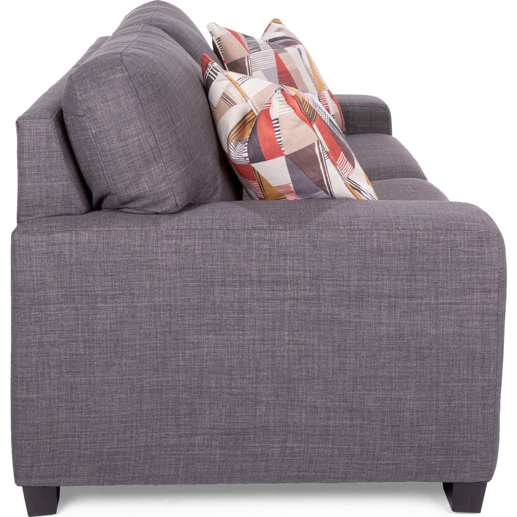 Alessandra My Custom™ Loveseat Sofa - Charcoal Gray & Tangerine Orange Upholstered Loveseat for Living Room, Bedroom, or Office - Comfortable Small Couch for Relaxing and Entertaining Guests