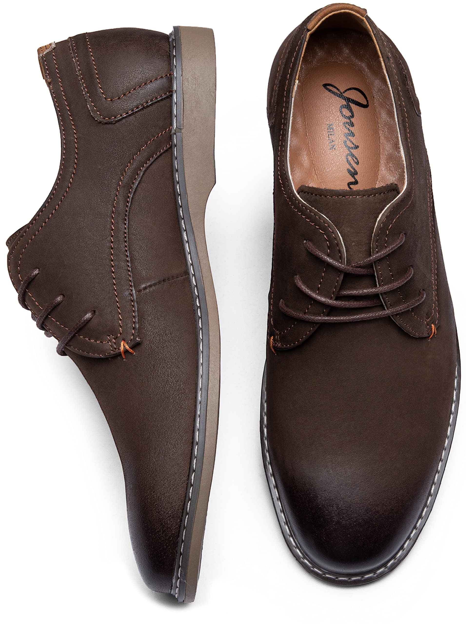 Jousen Men's Suede Casual Business Dress Shoes - Classic & Comfortable for Office, Wedding & Formal Events