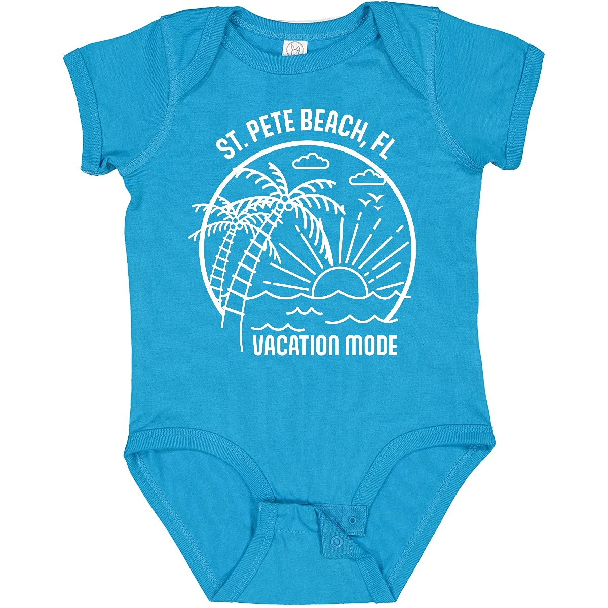 Inktastic Summer Vacation Mode St. Pete Beach Florida Baby Bodysuit - Cute Florida Beach Outfit for Infants & Toddlers - Perfect for Beach Trips, Family Vacations & Photo Shoots