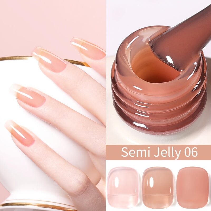 Hema-Free Jelly Gel Nail Polish - 15ml Long Lasting Soak Off UV LED Nail Art Polish for Manicure & Pedicure - Perfect for Nail Salons, Home Use & Gift Giving