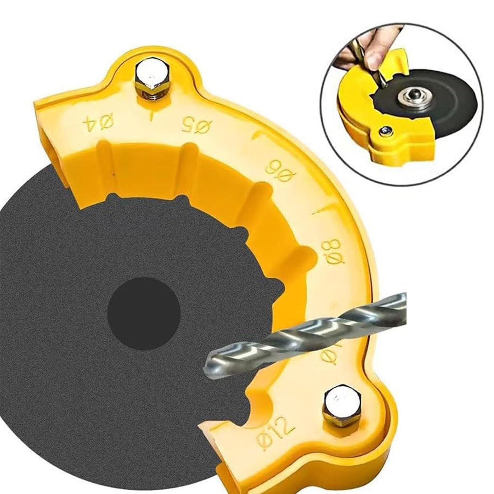 **Premium Drill Bit Sharpener for Angle Grinders - Universal Sharpening Jig for All Drill Bit Sizes (1-Piece) - Perfect for Metalworking, Woodworking & DIY Projects**