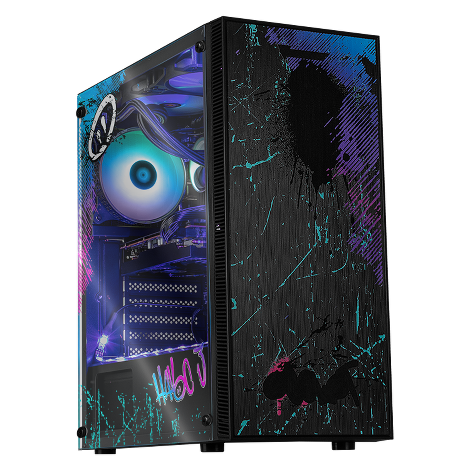 Xtreme PC Gaming Desktop - AMD Radeon RX 7600, Ryzen 7 5700X, 32GB RAM, 1TB SSD, Liquid Cooling, WiFi - Perfect for Cyberpunk 2077 & High-End Gaming