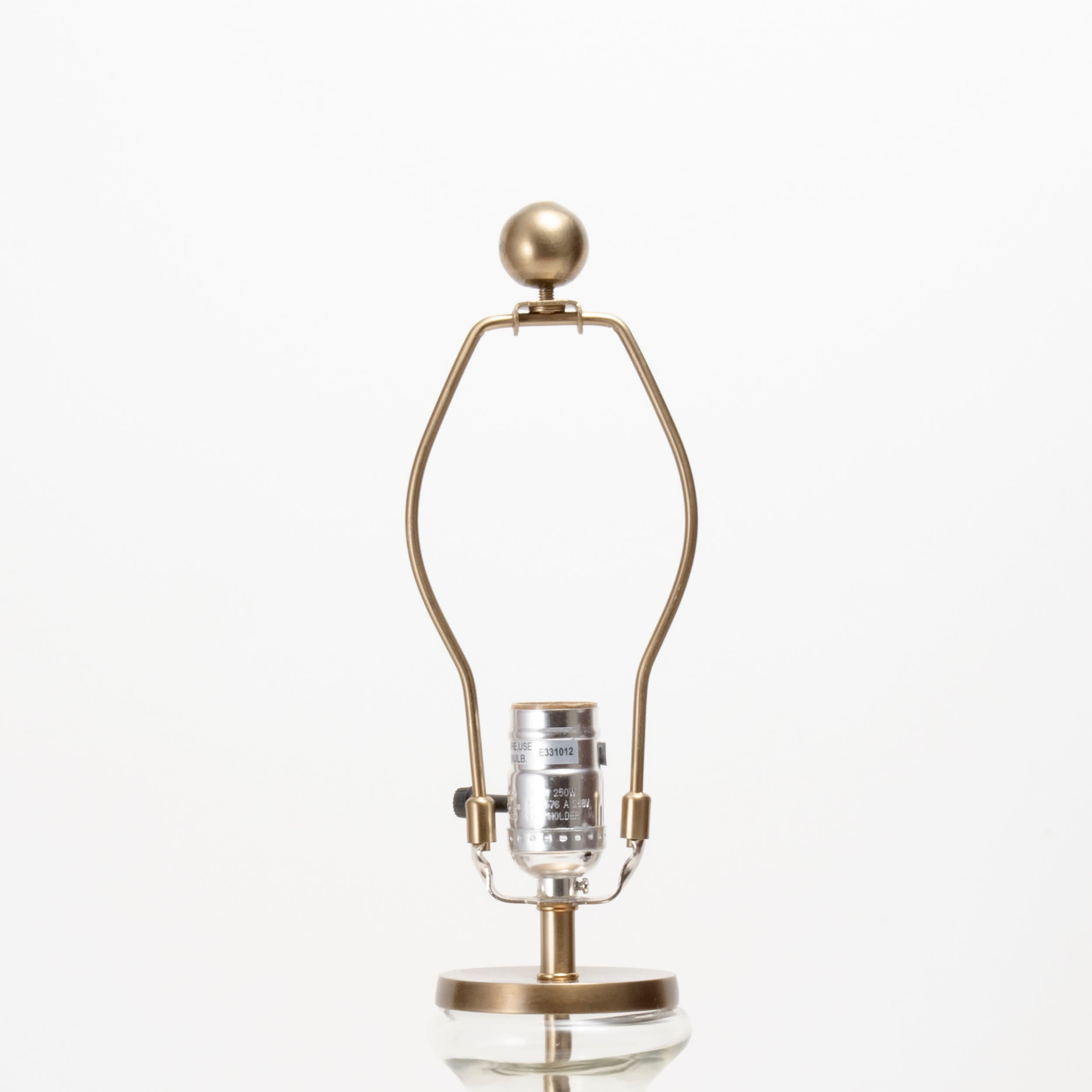 24 Inch Emma Clear Glass Table Lamp with Gold Base - Modern Home & Office Lighting for Living Room, Bedroom, or Study Desk
