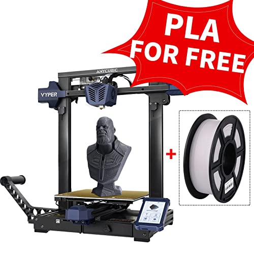 ANYCUBIC Vyper FDM 3D Printer with White PLA Filament Bundle - High Precision Printing for Home, Office & DIY Projects