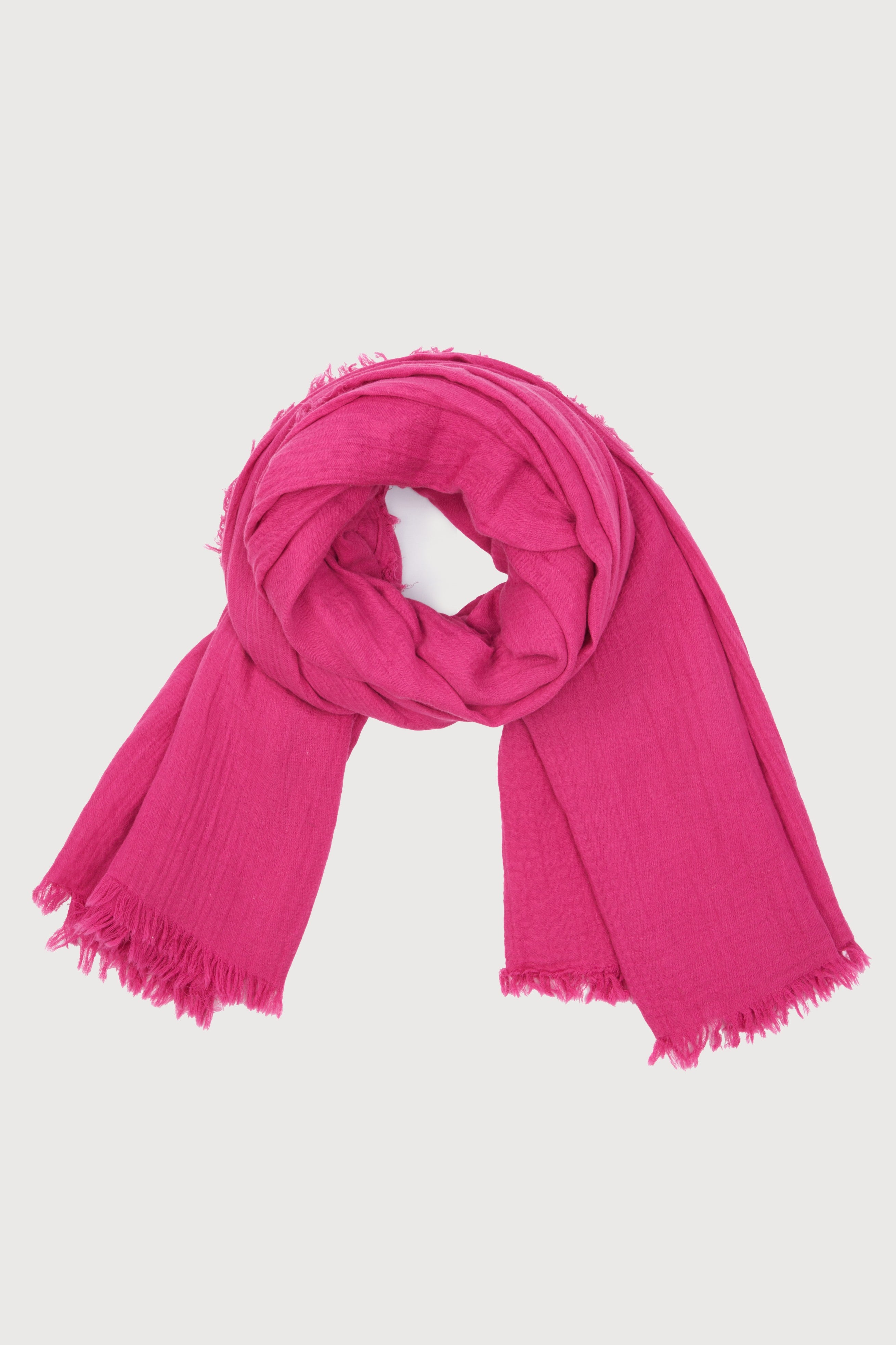 Premium Solid Cotton Fringed Scarf - Soft & Lightweight Winter Shawl for Women - Perfect for Cold Weather, Office Wear & Outdoor Activities