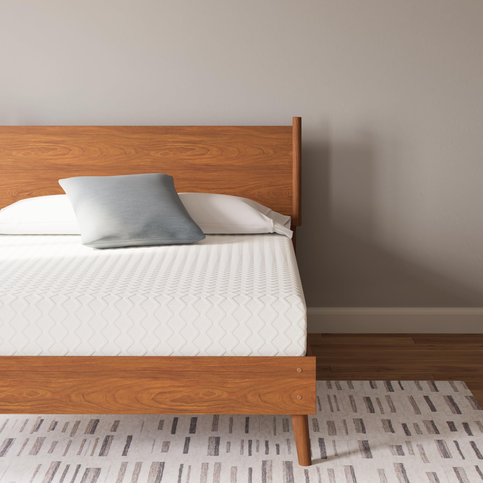 Ashley Signature Full Size 10 Inch Medium Firm Memory Foam Mattress with Green Tea & Charcoal Gel - Pressure Relief & Cooling Support for Back, Side & Stomach Sleepers - Perfect for Guest Rooms & Dorm Beds
