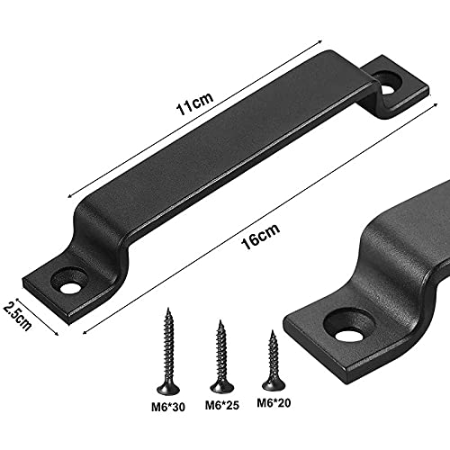 1PC Sliding Barn Door Handle - Cabinet & Closet Furniture Flush Pull Handle - Wood Door & Gate Hardware Accessory - Perfect for Farmhouse, Rustic & Modern Home Decor